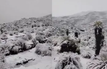 La intensa nevada en el Parque Nacional Natural El Cocuy cubrió sectores como el Ritacuba Blanco y el Púlpito del Diablo, sorprendiendo a turistas y guías locales. FOTOS: Captura de video