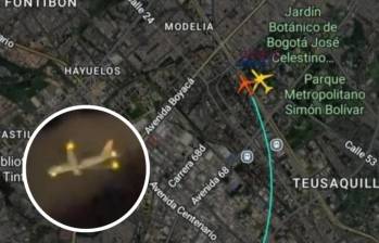 En la noche del domingo 19 de abril, las tripulaciones de dos aviones que intentaban aterrizar en el aeropuerto El Dorado en Bogotá dieron un suspiro de alivio tras minutos de tensión. FOTO: Tomada de redes sociales