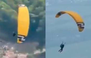 Parapentista polaca cayó al vacío en Roldanillo, Valle. Foto: Captura de video