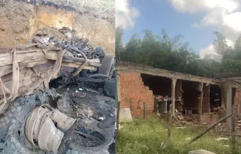 Carro bombas y ataques con explosivos han sido utilizados por las disidencias y el ELN para atacar la fuerza pública en Jamundí (Valle), El Tambo (Cauca) y Puerto Jordán (Arauca). Fotos: Captura de videos redes sociales