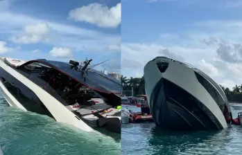 El incidente ocurrió en una de las zonas más transitadas por embarcaciones de Miami. Fotos: Guardia Costera