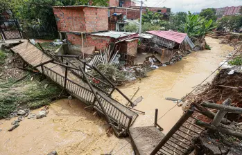 El corregimiento de Altavista, al occidente de Medellín, es uno de los más afectados por la temporada invernal. FOTO: Manuel Saldarriaga