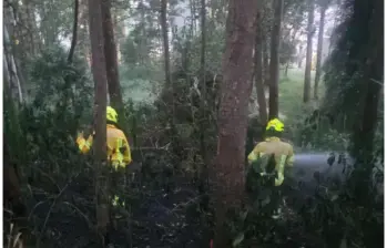 Imagen de referencia de un incendio en Medellín. FOTO Alcaldía de Medellín.