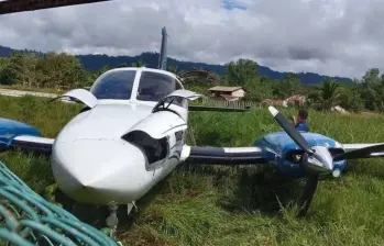 Un avión ligero sufrió un incidente en el aeropuerto Reyes Murillo de Nuquí, en Chocó. FOTO: Tomada de X @@fl360aero