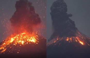 El volcán Anak Krakatoa registró una erupción en Indonesia, con emisión de lava y columnas de ceniza que afectaron las operaciones aéreas en varios aeropuertos del país. Foto: X @gazareportes_ve