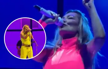 Amaia Montero durante su concierto en Bilbao con La Oreja de Van Gogh. Foto: captura de video