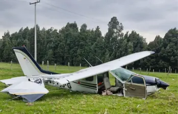 Un accidente aéreo se registró este sábado 22 de marzo Bojacá, Cundinamarca. FOTO: Bomberos Cundinamarca 