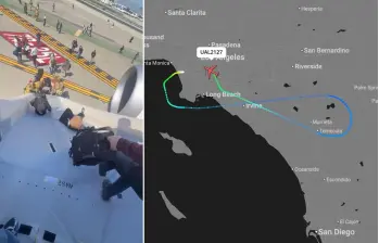 Avión de United Airlines realizó aterrizaje de emergencia en el Aeropuerto de Los Ángeles. FOTOS: Capturas de video