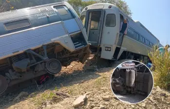 Un accidente de tren en México dejó más de 10 muertos y 100 heridos. FOTOS: Tomada de redes sociales y captura de video 