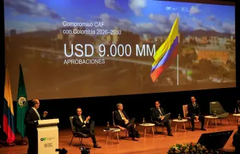 Sergio Díaz-Granados, presidente ejecutivo de CAF, anunció un marco de financiamiento por US$9.000 millones para respaldar proyectos estratégicos de Colombia entre 2026 y 2030. FOTO CAMILO SUÁREZ.