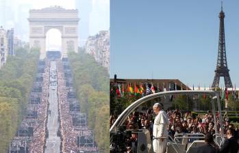 El papa León XIV recorrió las calles de París durante su visita a Francia, donde reunió a miles de fieles y jóvenes. Foto: Vatican Media
