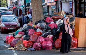 Los trabajadores del servicio de residuos y de la limpieza de calles del Tower Hamlets están en huelga desde el pasado 18 de septiembre y hasta el momento está prevista hasta el 1 de octubre. Foto: Getty