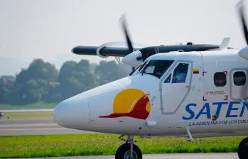 Los nuevos aviones DHC-6-300G Twin Otter de SATENA despegaron desde Calgary, Canadá, y reforzarán la conectividad aérea en regiones apartadas de Colombia. FOTO cortesía Satena