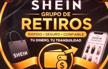 Alerta por estafa en la modalidad de “grupos de retiros” usando la marca Shein. FOTO: Cortesía