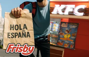 Mientras Frisby España está iniciando su expansión por Europa, KFC ya cuenta con más de 850 restaurantes en ese territorio. Fotos: EL COLOMBIANO y redes sociales
