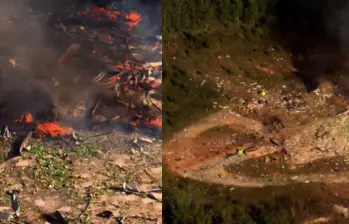 En la fábrica de municiones que explotó en Tennessee se encontraban 19 trabajadores. Fotos: Capturas de videos redes sociales 