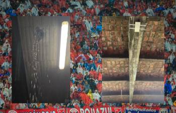 En el Atanasio Girardot no hay lugar para escamparse de la lluvia. Hay goteras por todas partes. FOTOS: EL COLOMBIANO Y REDES SOCIALES