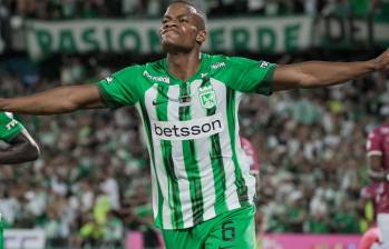 Andrés Felipe Román celebrando su gol en la final contra Tolima. FOTO: REDES SOCIALES ATLÉTICO NACIONAL