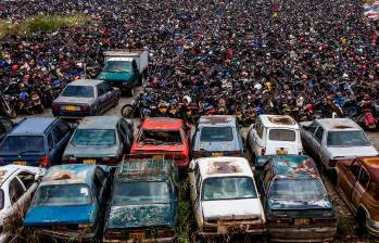 El contrato era para aprovechar cerca de 50.000 vehículos parqueados en los patios. FOTO Manuel Saldarriaga