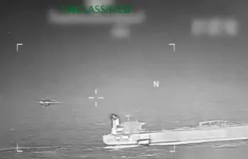 El Comando Sur incautó este jueves el buque petrolero Verónica, que presuntamente transportaba crudo embargado. Foto: Captura video @Southcom