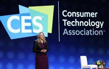 Kinsey Fabrizio, vicepresidente senior de CTA, en la apertura del CES. FOTO EUROPA PRESS