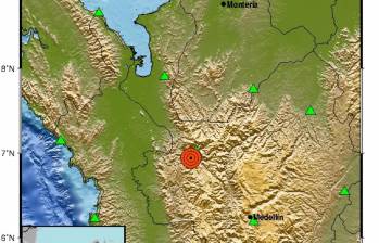 El temblor en Antioquia fue el tercero de una serie de temblores que ocurrieron en la madrugada de este 14 de septiembre en Colombia. FOTO: Twitter @sgcol