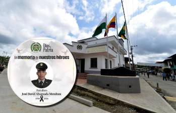 El patrullero José David Ahumada Mendoza fue asesinado durante la madrugada de este domingo en Timbiquí, Cauca, mientras prestaba servicio en la estación de policía. Foto: Cortesía y redes sociales