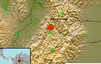 Durante la madrugada de este sábado 15 de marzo, el Servicio Geológico Colombiano reportó dos temblores en el nororiente del país. FOTO: Tomada de X @sgcol
