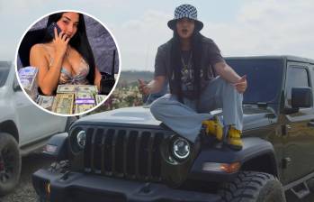Michelle Macías, hija de alias Fito conocida como Queen Michelle, durante una de sus producciones musicales. Foto: captura de video redes sociales