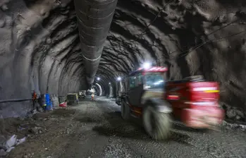 El porcentaje de avance de las obras del tramo pendiente del Túnel el Toyo es del 80%. FOTO: Manuel Saldarriaga Quintero