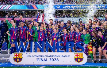 Las catalanas firman así su segunda final consecutiva ganada a las francesas, recortando distancias en el palmarés histórico del torneo. FOTO: Tomada de redes sociales @FCBfemeni