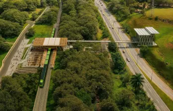 Imagen de cómo sería la estación del tren en Barbosa. CORTESÍA FERROCARRIL DE ANTIOQUIA