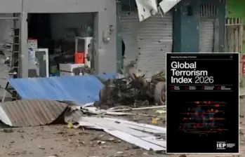 Luego del incremento de violencia en el 2025, Colombia se posiciona en el escaño número 9 del ranquin. Foto: Cortesía/Global Terrorism Index 2026. 