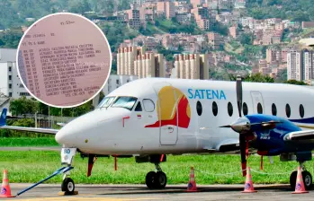 Este es el avión Beechcraft 1900 que se accidentó en Norte de Santander. FOTOS: Tomada de X @copter_colombia y cortesía