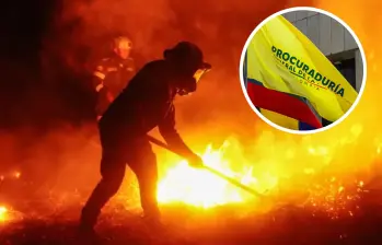 En medio de una voraz ola de incendios forestales que consume varias zonas del Tolima, la Procuraduría General de la Nación emitió un contundente llamado a los alcaldes de siete municipios que hoy operan sin convenio de bomberos. FOTO: Gobernación del Tolima y Colprensa