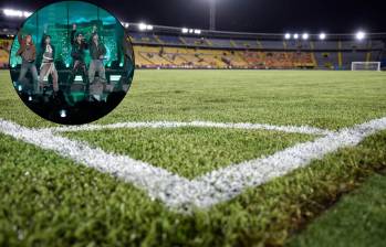 El estadio Nemesio Camacho El Campín, en Bogotá, está en el centro de la controversia por el estado de su gramilla y la denuncia sobre los recursos que BTS habría destinado a su mantenimiento tras sus conciertos. FOTO COLPRENSA y GETTY