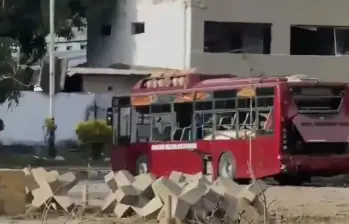 La base aérea La Carlota, en Caracas, quedó en ruinas. FOTO: Captura de video 