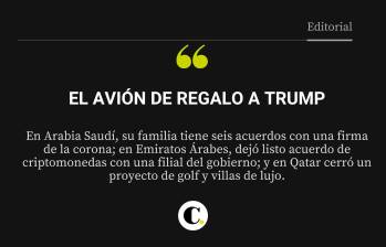 El avión de regalo a Trump