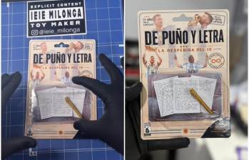 El juguetero Ieie Milonga Herrera aprovechó el impacto del retiro del “10” para lanzar una pieza única que sintetiza las dos décadas del astro en el equipo nacional. FOTO: Tomada de las redes sociales y página web de @ieie_milonga