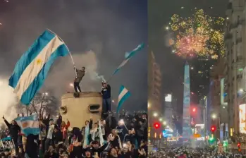 Así fue el multitudinario recibimiento a la selección argentina tras caer ante España en la final. Foto: Captura de video vía red social X @somoscorta / @AldoLema_uy