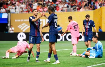 El PSG celebró en el Mundial de Clubes y ya está en cuartos de final del torneo que se disputa en Estados Unidos. FOTO: GETTY