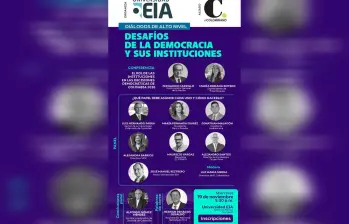 A partir de las 5:30 p. m. se puede conectar a través de las plataformas digitales a esta conversación. Foto: EL COLOMBIANO