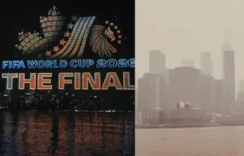 El domingo, 19 de julio, se disputará la final del Mundial 2026. Una nube de humo que está en Nueva York desde el jueves podría afectar los entrenamientos y la realización del partido. Fotos: Xinhua y captura de video @diaadianewsSV