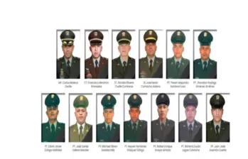 Estos fueron los policías asesinados por las Disidencias de las Farc en Amalfi. FOTO: cortesía