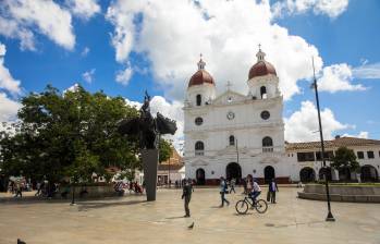 Imagen de referencia del Parque de Rionegro, donde se presentaron los hechos. Foto:EL COLOMBIANO