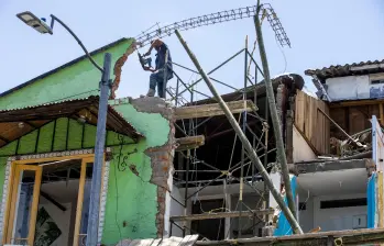 Las primeras estimaciones del terremoto apuntan a que los daños ascenderían los $30 billones. En la imagen, aspecto de una de las viviendas afectadas en el Eje Cafetero. FOTO: Julio César Herrera