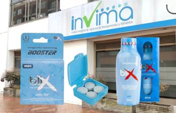 El Invima alertó acerca de los productos “Blix” y “Blix booster”. Foto: Invima/Redes sociales.