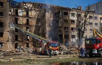 Ataque en Kiev por parte de Rusia. Fotos: X Volodymyr Zelenskyy / Володимир Зеленський@ZelenskyyUa