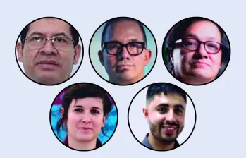 En la fila de arriba: Milver Rojas, Wilmar Mejía y Amelia Pérez; abajo, Tamara Ospina y Pablo Zabala. Foto: Redes sociales.