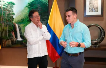 Daniel Noboa, presidente de Ecuador; y Gustavo Petro, presidente de Colombia FOTO: Presidencia